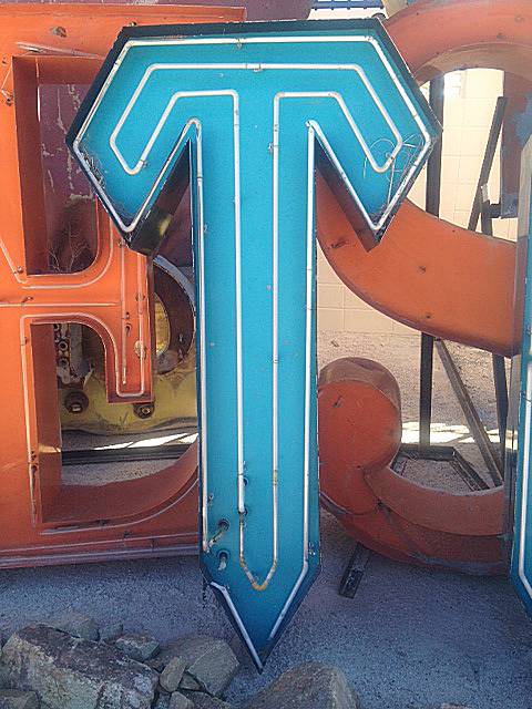 A "T" from the Tropicana sign.
